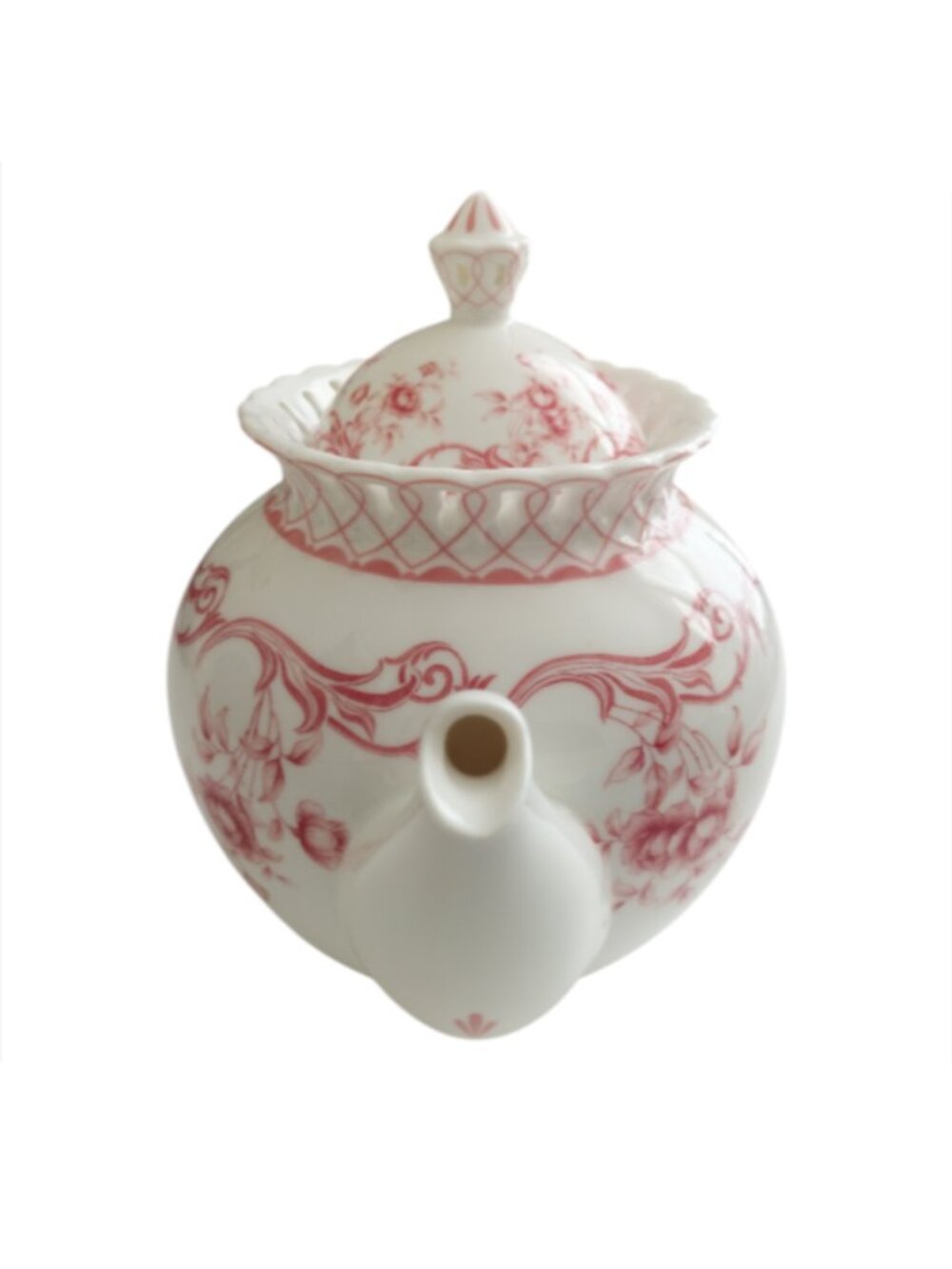 Gracie China Coastline Imports Pink Vine Floral Teapot Bone China Like New - Picture 6 of 14